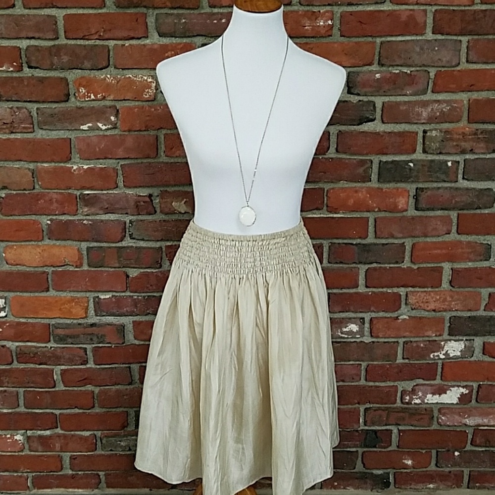 Tan Silk Skirt